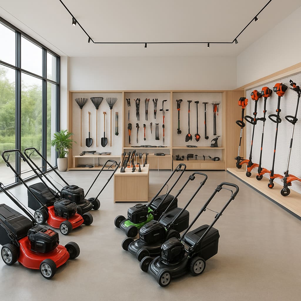 Gartengeräte Showroom